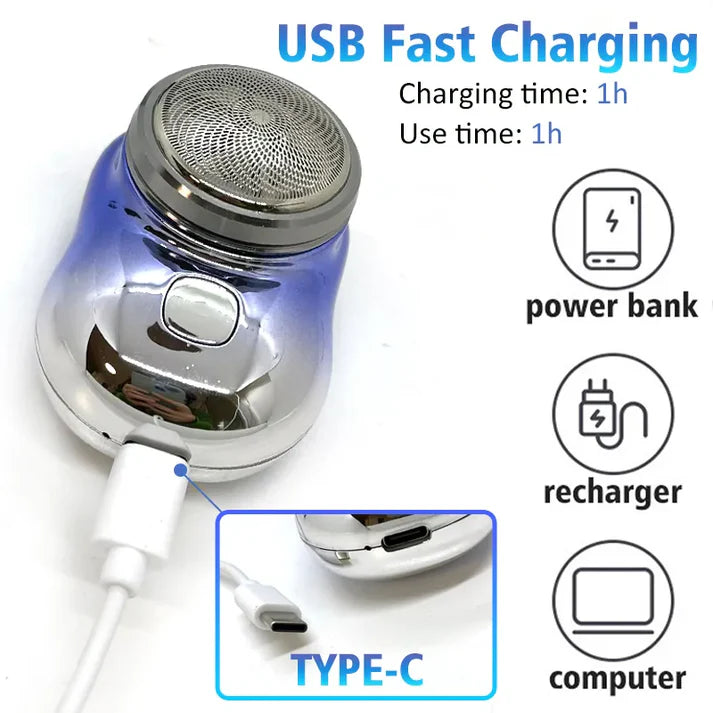 Mini Portable USB Rechargeable Electric Shaver(Buy 1 get 1 free)